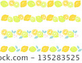 Retro style simple and pop lemon illustration line 135283525