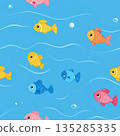 cute fish seamless pattern background illustration 135285335
