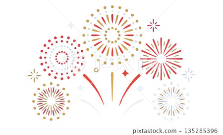 Festive Fireworks Illustration Festive Fireworks Illustration 135285396