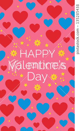 Happy Valentine's Day Heart Pattern Happy Valentine's Day Heart Pattern 135285438