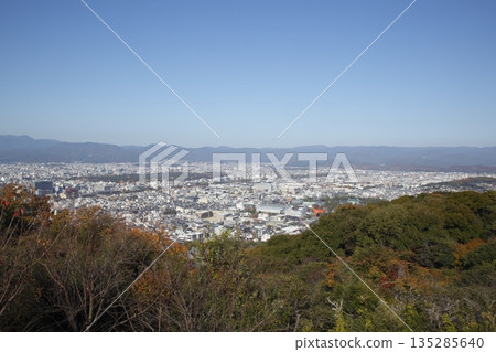 秋日從將軍塚青龍傳舞台眺望京都 秋日從將軍塚青龍傳舞台眺望京都 135285640