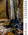 Naturally frozen river in the mountains in winter 135285668