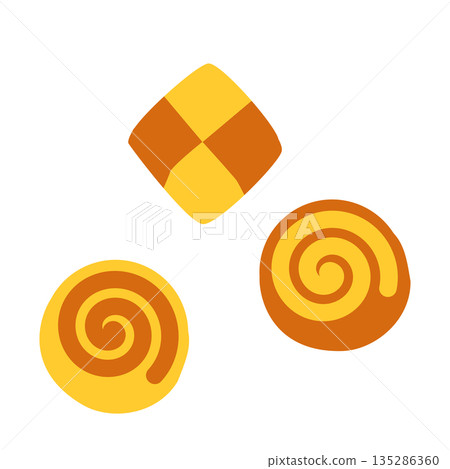 Pumpkin and sweet potato cookies 135286360