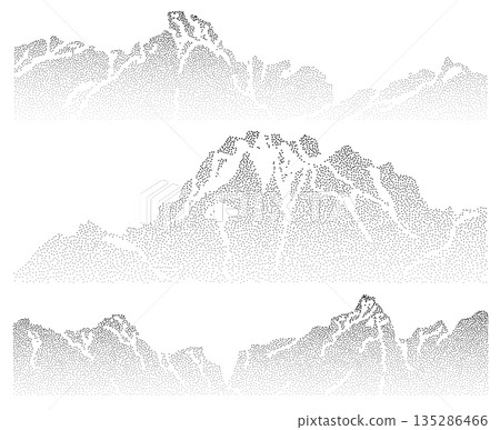 Grain mountain background with blue dot texture 135286466