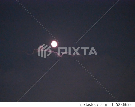 The moon is hidden by dark clouds 135286652