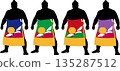 Yokozuna full body silhouette set 135287512
