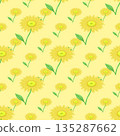 seamless pattern with sunflowers 135287662
