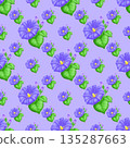 seamless pattern with flowers 135287663