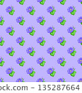 seamless pattern with flowers 135287664