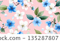 Watercolor floral background illustration 135287807