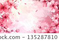 Watercolor floral background illustration 135287810