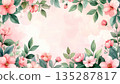Watercolor floral background illustration 135287817