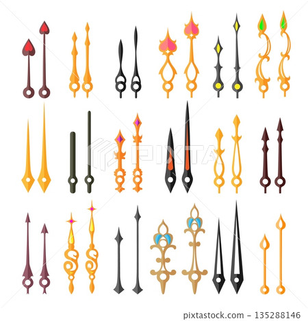 Cartoon Clock arms 135288146