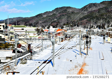 從南面眺望信濃大町站附近地區（長野縣大町市）[2026.1] 135288271