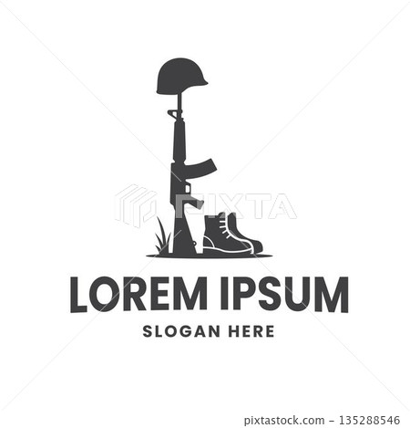 Fallen Soldier Battle Cross Memorial Logo 135288546