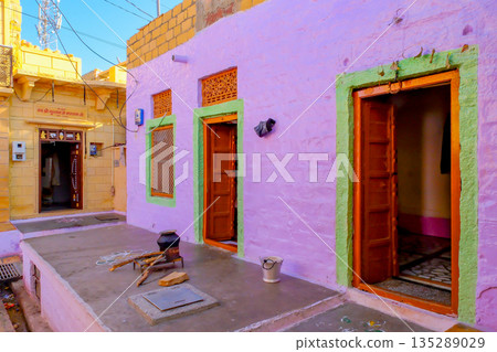 The streets of Jaisalmer, India 135289029