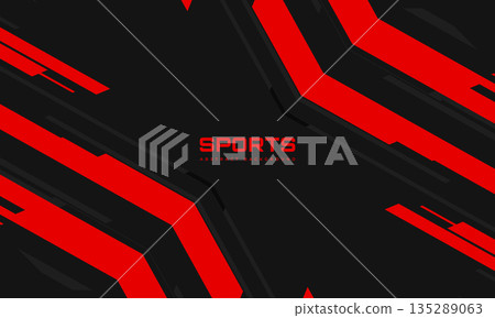 Modern sports banner design with diagonal red and gray lines. Abstract sports background. Modern sports banner design with diagonal red and gray lines. Abstract sports background. 135289063