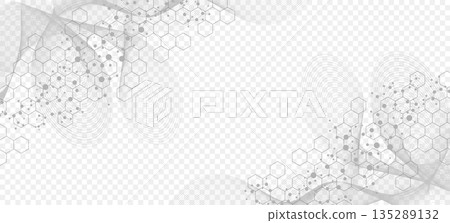 Structure molecule and communication Dna, atom, neurons. Science concept for your design. Connected lines with dots. Medical, technology, chemistry, science background. illustration. Structure molecule and communication Dna, atom, neurons. Science concept for your design. Connected lines with dots. Medical, technology, chemistry, science background. illustration. 135289132