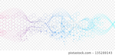 Structure molecule and communication Dna, atom, neurons. Science concept for your design. Connected lines with dots. Medical, technology, chemistry, science background. illustration. Structure molecule and communication Dna, atom, neurons. Science concept for your design. Connected lines with dots. Medical, technology, chemistry, science background. illustration. 135289143