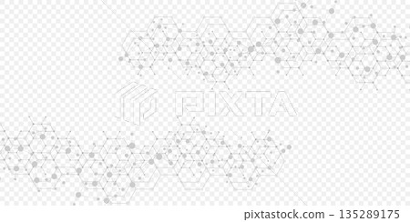 Structure molecule and communication Dna, atom, neurons. Science concept for your design. Connected lines with dots. Medical, technology, chemistry, science background. illustration. Structure molecule and communication Dna, atom, neurons. Science concept for your design. Connected lines with dots. Medical, technology, chemistry, science background. illustration. 135289175