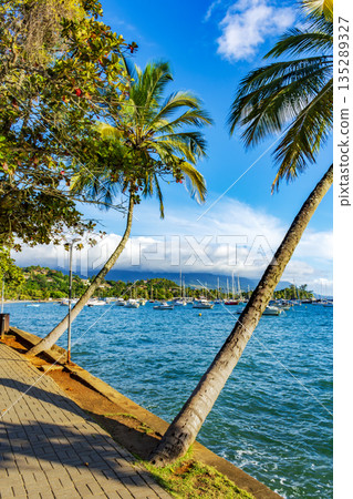 Boats anchored off the coast 135289327