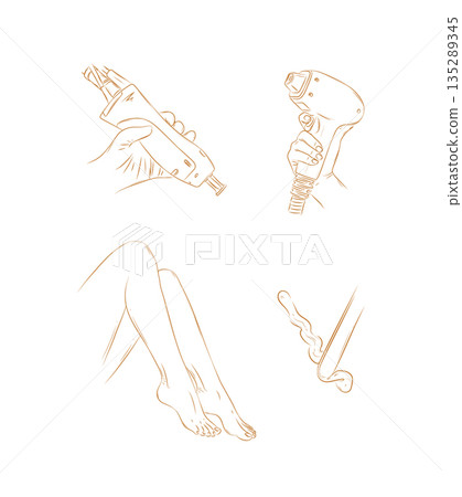 Laser hair removal tools beige 135289345