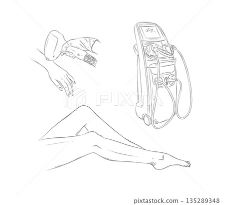 Laser hair removal tools elements 135289348