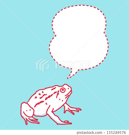 可愛的青蛙想法泡泡 135289576