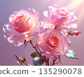 Pink glass rose (AI-generated image) 135290078