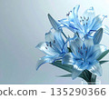 Blue glass lily (AI-generated image) 135290366