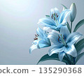 Blue glass lily (AI-generated image) 135290368