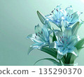 Blue glass lily (AI-generated image) 135290370