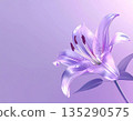 Purple lily flowers that look like glasswork (AI-generated image) 135290575