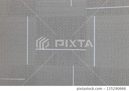 Modern Gray Fabric Texture with Abstract Geometric White Lines 135290666
