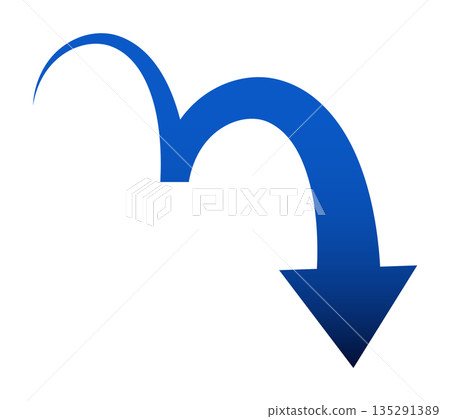 向下彈跳箭頭 135291389