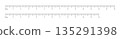 Measuring chart 12, 14 inches. Set of ruler scales twelve, fourteen. Sewing tool icons. Length measurement math, distance, height. 135291398