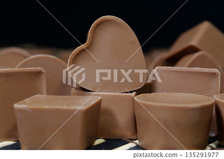 Valentines Day Gift. Chocolate candies. Delicious chocolate candy 135291977