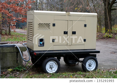 Mobile trailer type power station is an independent, complete power generator Mobile trailer type power station is an independent, complete power generator 135291993