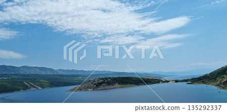 A scenic view from the Krk Bridge 135292337