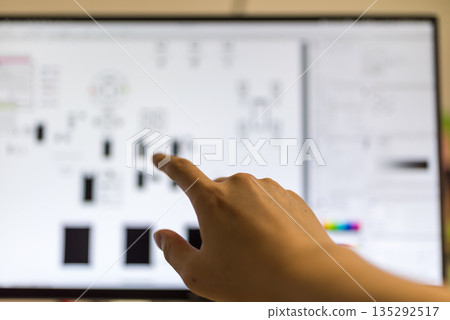 Operate the screen with your fingers 135292517