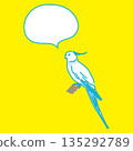 Cute bird speech bubble 135292789