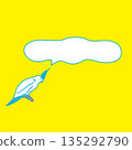 Cute bird speech bubble 135292790