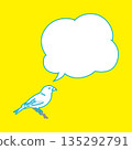 Cute bird speech bubble 135292791