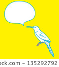 Cute bird speech bubble 135292792