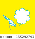 Cute bird speech bubble 135292793