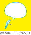 Cute bird speech bubble 135292794