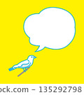 Cute bird speech bubble 135292798