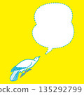 Cute bird speech bubble 135292799