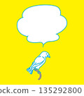 Cute bird speech bubble 135292800