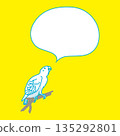 Cute bird speech bubble 135292801